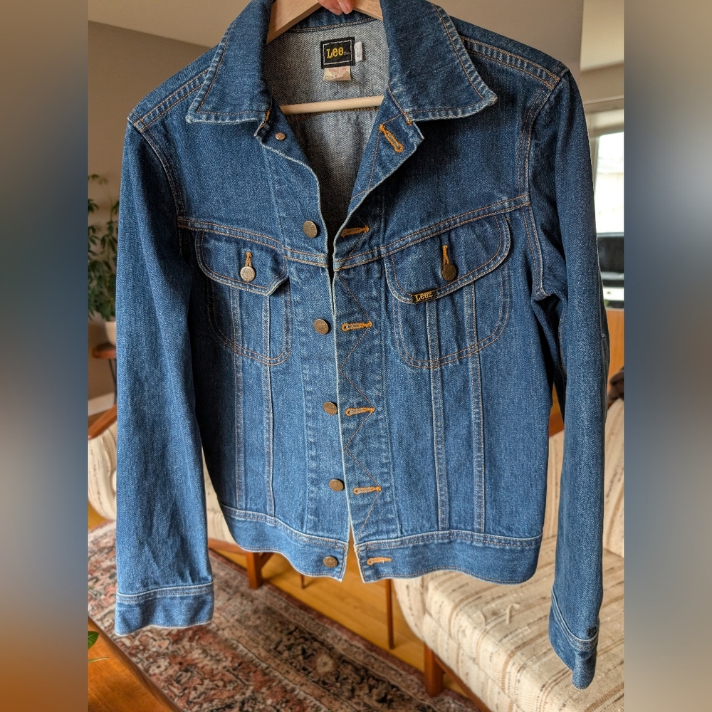 Lee Rider Cropped Blue Denim Jacket